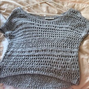 Abercrombie Crochet Knit Sweater - Gray